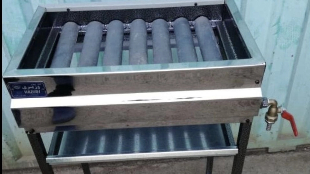 Homemade gas and charcoal barbecue